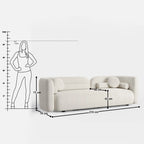Susan Boucle 3 Seater Sofa