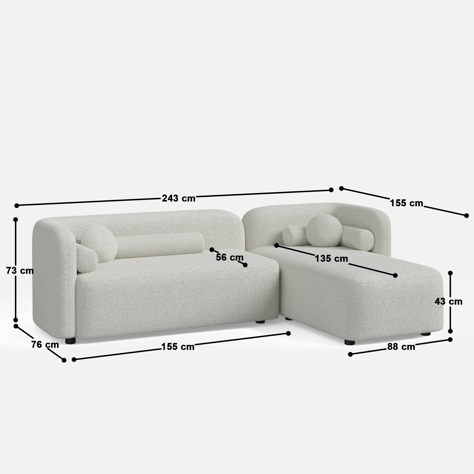 Susan Sectional L Shape Sofa