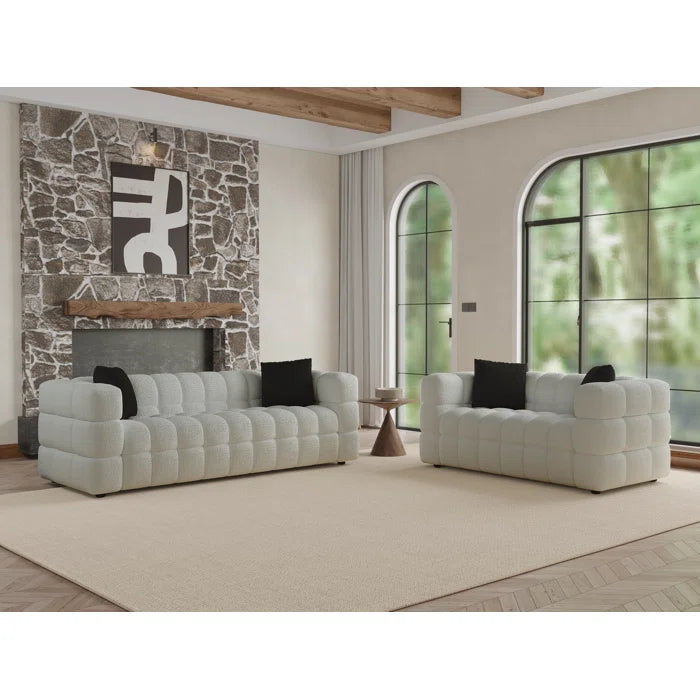 Mark Boucle 5 Seater Sofa Set