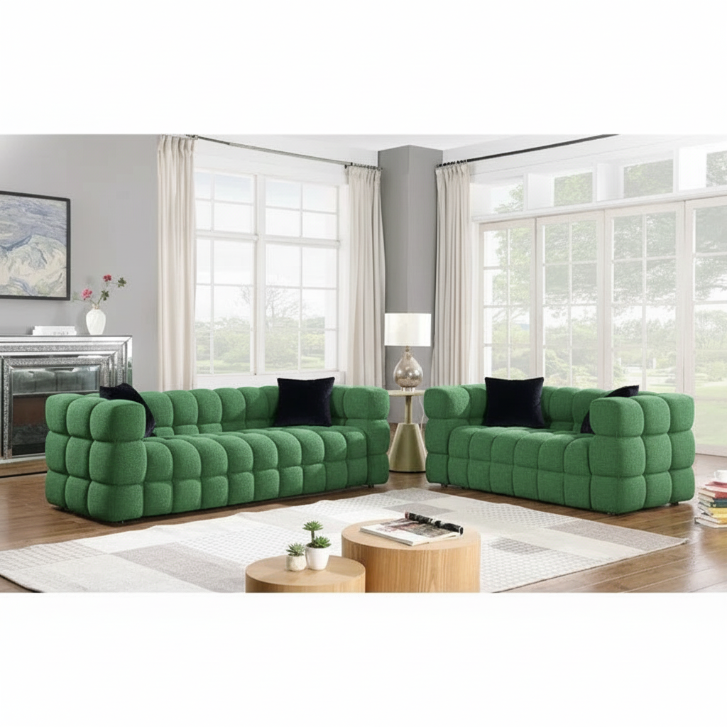Mark Boucle 5 Seater Sofa Set