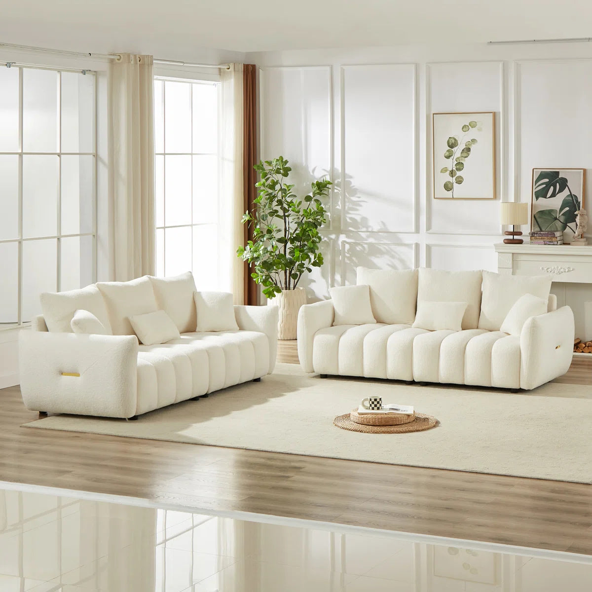 Dalonna  6 Seater Boucle Sofa