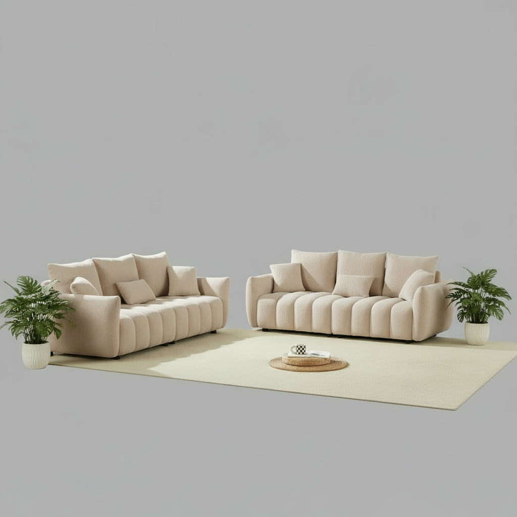 Dalonna  6 Seater Boucle Sofa