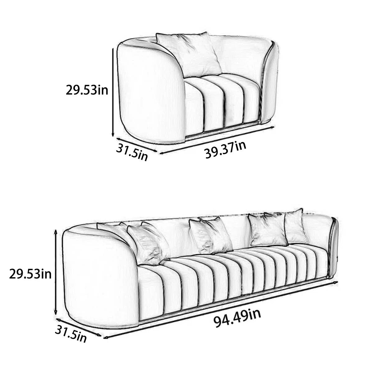 Branach 6 Seater Sofa Set