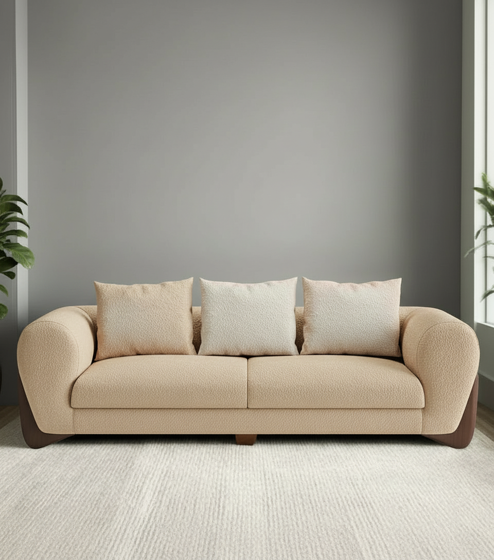 Daniel Boucle 3 Seater Sofa