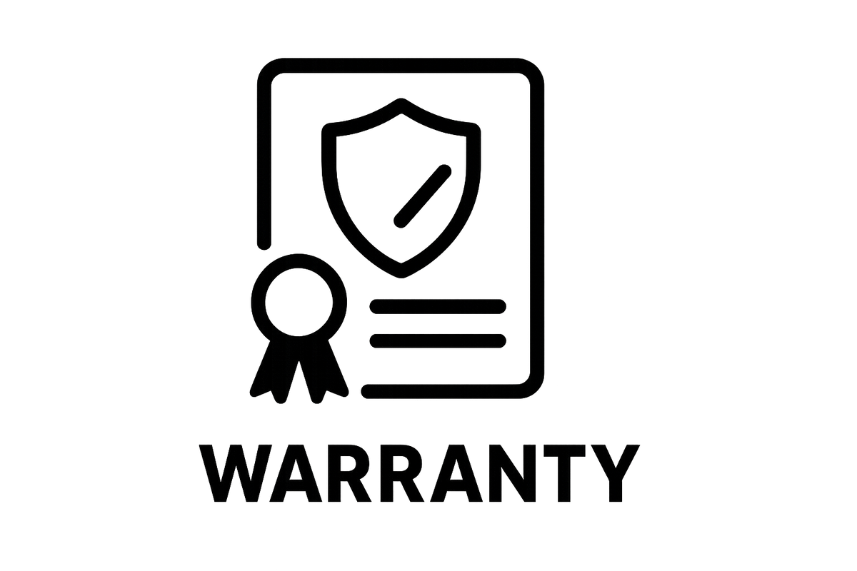warranty icon in black color